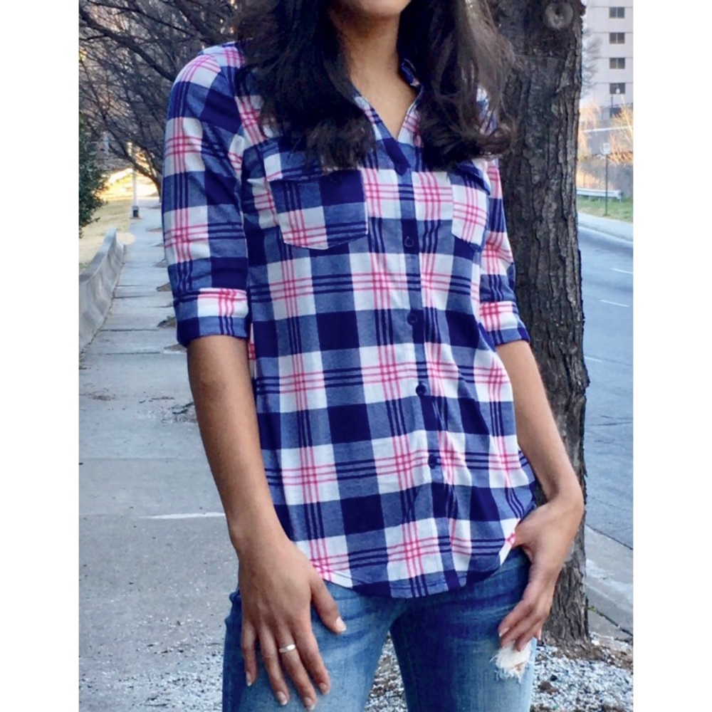 Soft Plaid Button Down Shirt